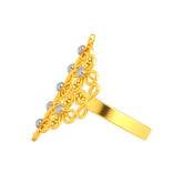 22k Two Tone Gold Filigree Ring measuring 7.5